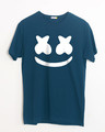 Shop Minimal Marshmello Half Sleeve T-Shirt-Front