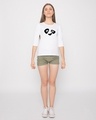 Shop Minimal Panda Round Neck 3/4th Sleeve T-Shirt-Full