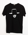 Shop Minimal V Half Sleeve T-Shirt-Front