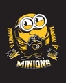 Shop Women's Black Minion Graphic Printed Plus Size Hoodies-Full
