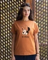 Shop Minnie Be Happy Boyfriend T-Shirt (DL)-Front