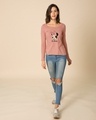 Shop Minnie Be Happy Scoop Neck Full Sleeve T-Shirt (DL)-Design