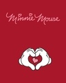 Shop Women's Red Minnie Love Hyper Print Boyfriend T-shirt-Full