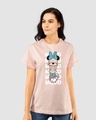 Shop Minnie Mood Boyfriend T-Shirt (DL)-Front
