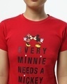Shop Women's Red Minnie Needs Mickey Typography T-shirt