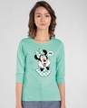 Shop Minnie Says Omg Round Neck 3/4th Sleeve T-Shirt (DL)-Front