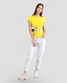 Shop Minnie Yellow Half Sleeve Hyper print T-Shirt (DL)-Design