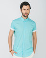 Shop Mint Green Half Sleeve Shirt-Front