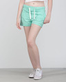 Shop Mint Green Sweat Shorts-Front