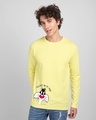 Shop Mischief On My Mind Full Sleeve T-Shirt (LTL) Pastel Yellow-Front