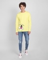 Shop Mischief On My Mind Full Sleeve T-Shirt (LTL) Pastel Yellow-Design