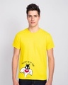 Shop Mischief On My Mind Half Sleeve T-Shirt (LTL) Pineapple Yellow-Front