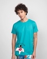 Shop Mischief On My Mind Half Sleeve T-Shirt (LTL) Tropical Blue-Front