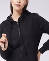 Shop Women's Black  Relaxed Fit Hoodie-Design