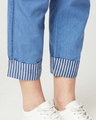 Shop Women's Blue  High Rise Relaxed Fit Joggers