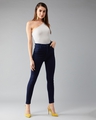 Shop Women's Blue  High Rise Skinny Fit Jeans