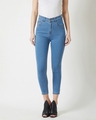 Shop Women's Blue  High Rise Skinny Fit Jeans2-Front
