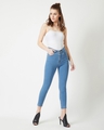 Shop Women's Blue  High Rise Skinny Fit Jeans2