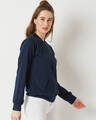 Shop Women's Blue Relaxed Fit Keep The Ride On Jacket-Design