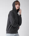 Shop Women's Grey Relaxed Fit Once Is Enough Hooded Sweatshirt-Design