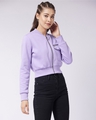 Shop Women's Purple  Relaxed Fit Jacket-Front