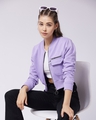 Shop Women's Purple  Relaxed Fit Jacket-Full