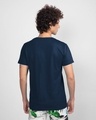 Shop Misty Hills Halftone Half Sleeve T-Shirt Navy Blue