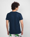 Shop Misty Hills Halftone Half Sleeve T-Shirt Navy Blue-Design