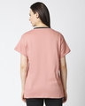 Shop Misty Pink-Black Color Block Boyfriend T-Shirt-Full