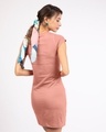Shop Misty Pink Cap Sleeve Plain T-Shirt Dress-Design