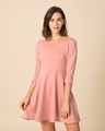 Shop Misty Pink Flared Dress-Front