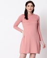 Shop Misty Pink High Neck Pocket Dress-Design