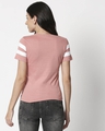 Shop Misty Pink - White Double Tape T-Shirt-Full