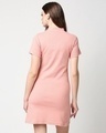 Shop Misty Pink Women High Neck Rib Dress-Full