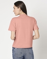 Shop Misty Pink Women Turtle Neck Rib T-Shirt-Design