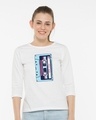Shop Mix Tape Mtv Round Neck 3/4th Sleeve T-Shirt (MTL)-Front