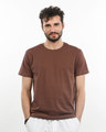 Shop Mocha Brown Half Sleeve T-Shirt-Front