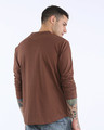 Shop Mocha Brown Henley Full Sleeve T-Shirt-Design