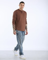 Shop Mocha Brown Henley Full Sleeve T-Shirt-Full