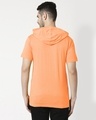 Shop Mock Orange Half Sleeve Hoodie T-Shirt-Design
