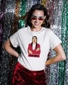 Shop Modern Mahila Women's Printed White T-Shirt-Front