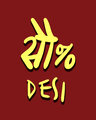 Shop 100 % Desi Men's Funny T-Shirt-Design