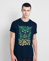 Shop Green Owl Half Sleeve T-Shirt-Front