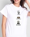 Shop Momo Pawri Boyfriend T-Shirt White-Front