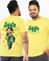 Shop Men's Yellow Money Don't Jiggle Graphic Printed Plus Size T-shirt-Front