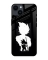 Shop Monochrome Goku Premium Glass Case for Apple iPhone 14 (Shock Proof,Scratch Resistant)-Front