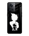 Shop Monochrome Goku Premium Glass Case for Oneplus 10R 5G (Shock Proof,Scratch Resistant)-Front