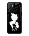 Shop Monochrome Goku Premium Glass Case for OnePlus 9RT 5G (Shock Proof,Scratch Resistant)-Front