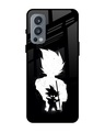 Shop Monochrome Goku Premium Glass Case for OnePlus Nord 2 5G (Shock Proof,Scratch Resistant)-Front