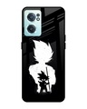 Shop Monochrome Goku Premium Glass Case for OnePlus Nord CE 2 5G (Shock Proof,Scratch Resistant)-Front